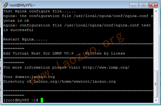 LNMP系列教程之一：添加域名建立站点