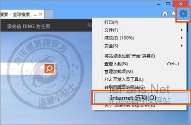 打开 Internet 选项