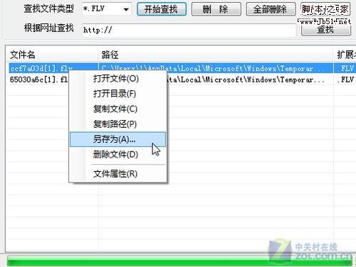 临时文件分类搜索 轻松淘尽IE缓存资源