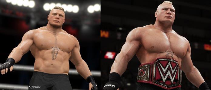 WWE2K18和WWE2K17画面对比方法