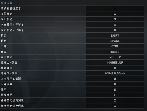 CSGO国服按键说明