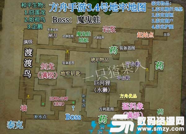 方舟生存进化地牢地图