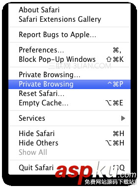 Safari,私密浏览模式,MAC