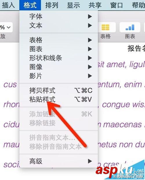 mac,pages,格式刷