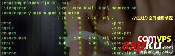 CentOS,VPS,硬盘分区,硬盘挂载