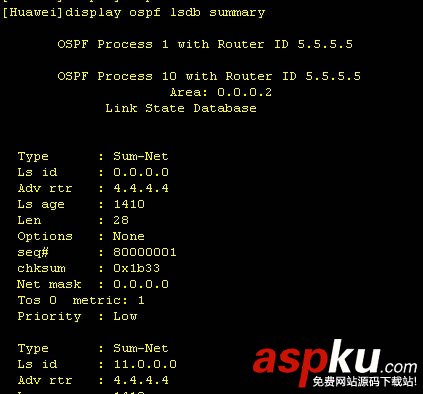 华为路由器,eNSP,OSPF