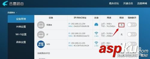 迅雷路由器,限速