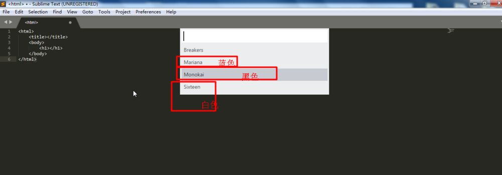 SublimeText,背景颜色
