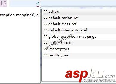 MyEclipse,struts.xml,自动提示