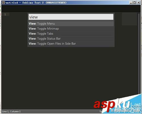 SublimeText,菜单栏