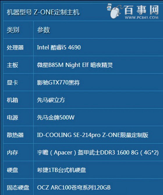 万元Z-ONE定制主机电脑配置推荐