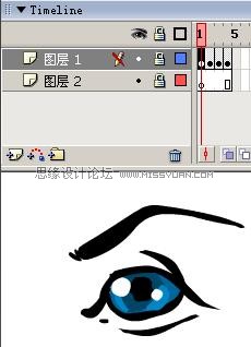 Flash制作卡通人物眨眼动画的方法,PS教程,思缘教程网