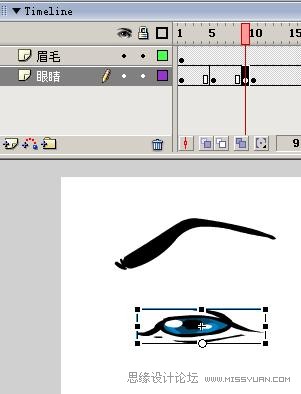 Flash制作卡通人物眨眼动画的方法,PS教程,思缘教程网