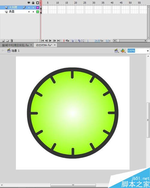 flash制作跟随系统时间的动态时钟