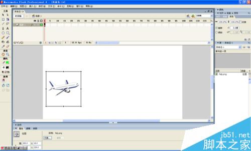 flash制作引导层动画-飞机飞行
