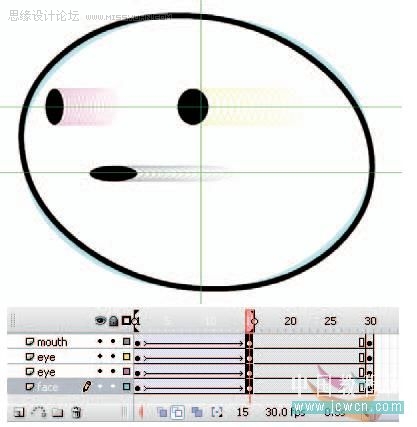 Flash cs3鼠绘教程：绘制一个大头表情,PS教程,思缘教程网