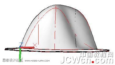 AutoCAD 2011教程：用曲面命令制作帽子,PS教程,思缘教程网