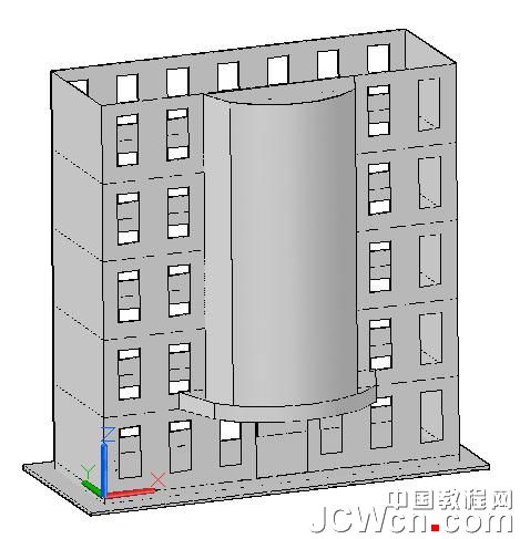 autocad 2011曲面命令创建楼房 武林网 autocad教程