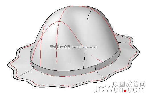 AutoCAD 2011教程：用曲面命令制作帽子,PS教程,思缘教程网