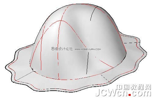 AutoCAD 2011教程：用曲面命令制作帽子,PS教程,思缘教程网