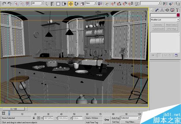 3ds Max打造西式厨房局部 武林网 室内设计教程
