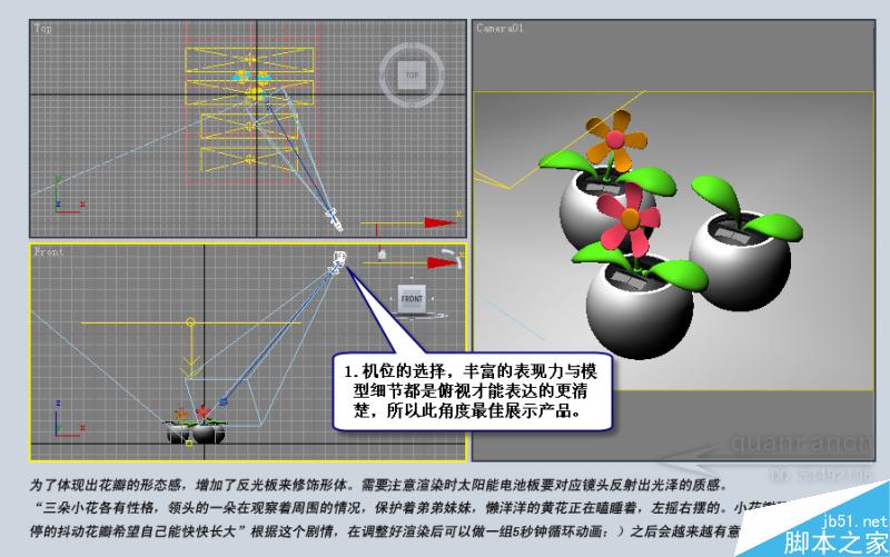 3DSMAX制作放置在汽车里的太阳花 武林网 3DSMAX建模教程