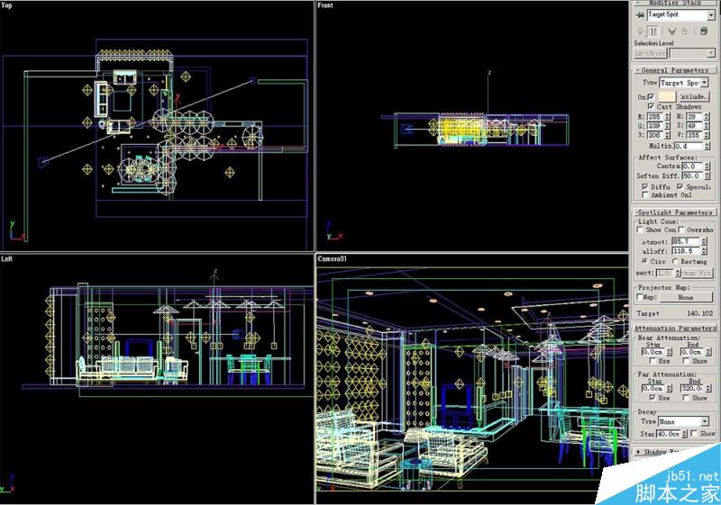 3DSMAX默认渲染器渲染出高品质室内效果图 武林网 3DSMAX建模教程