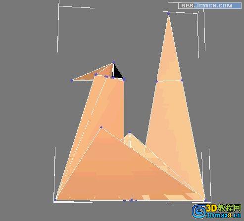 3Dmax制作千纸鹤多边形建模教程