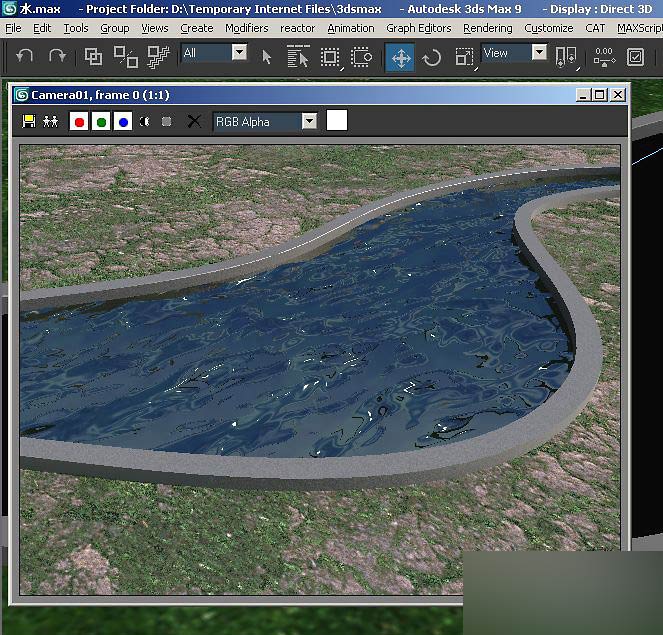 MAX制作水面材质教程 武林网 MAX材质贴图教程