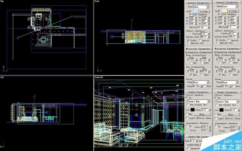 3DSMAX默认渲染器渲染出高品质室内效果图 武林网 3DSMAX建模教程