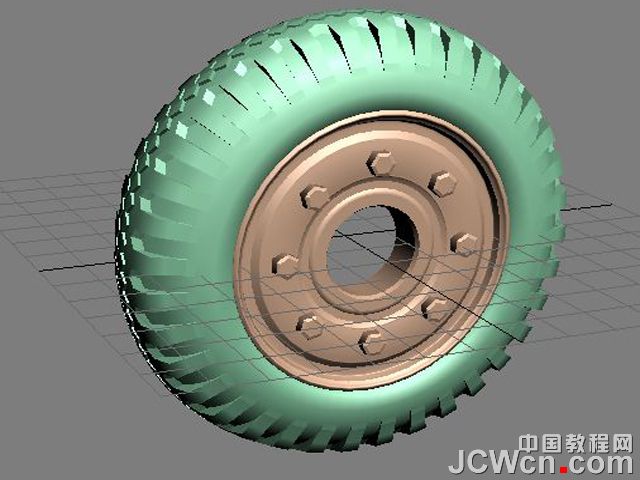 3ds MAX建模实例教程:制作汽车轮胎_jb51.com