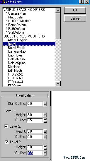 3D MAX特效：光芒四射的文字 武林网 3DSMAX建模教程 （图五）