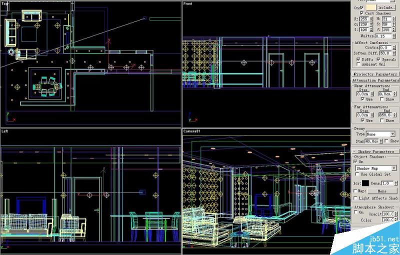 3DSMAX默认渲染器渲染出高品质室内效果图 武林网 3DSMAX建模教程