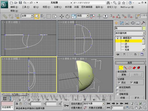 向日葵的3Ds Max面片建模教程