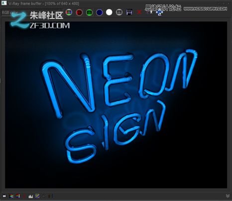 3dmax结合Vray制作霓虹灯艺术字效果,