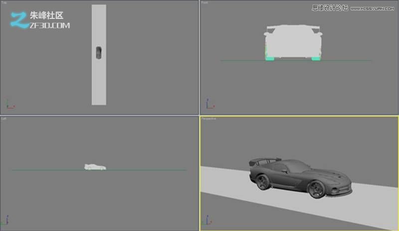 3DMAX制作炫酷的红色跑车教程,PS教程,思缘教程网