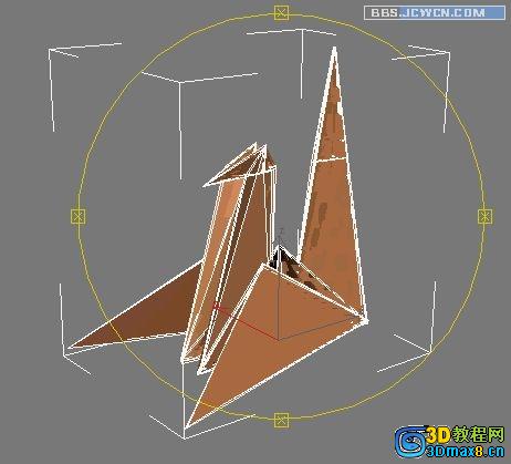 3Dmax制作千纸鹤多边形建模教程