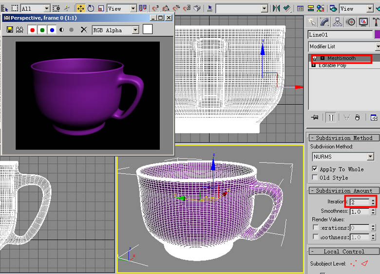 3DS Max教程：茶杯（旋转＋多边形建模） 武林网 3DSMAX建模教程