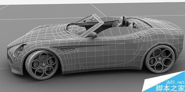 3dsmax打造阿尔法罗密欧敞篷跑车模型 武林网 3ds max建模教程