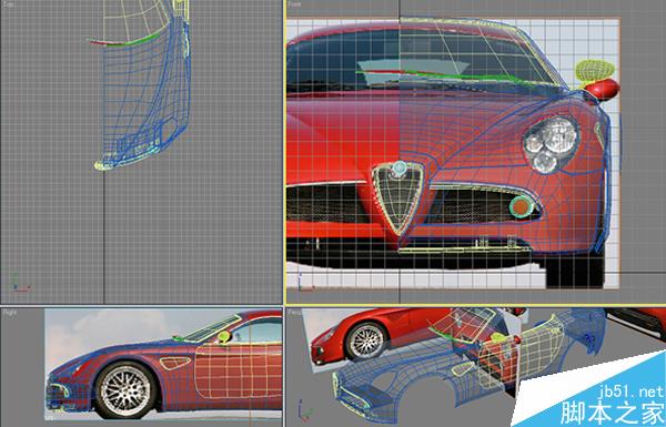 3dsmax打造阿尔法罗密欧敞篷跑车模型 武林网 3ds max建模教程