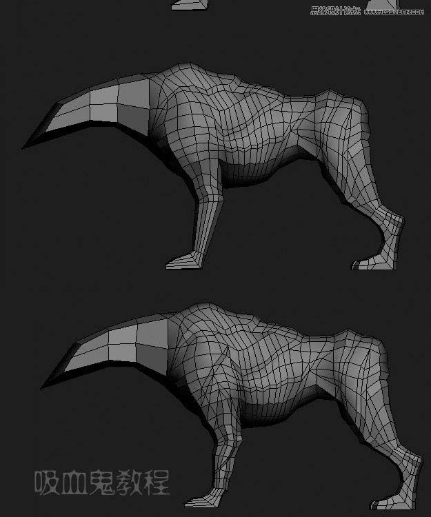 3ds MAX实例教程：多边形建模小狗,破洛洛