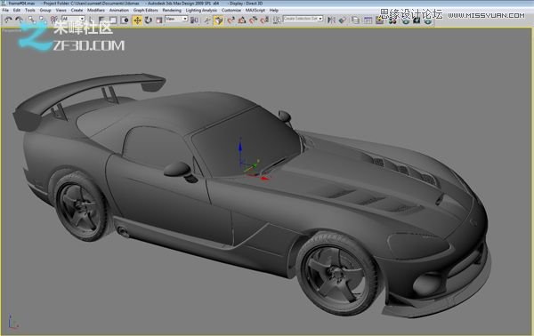 3DMAX制作炫酷的红色跑车教程,PS教程,思缘教程网