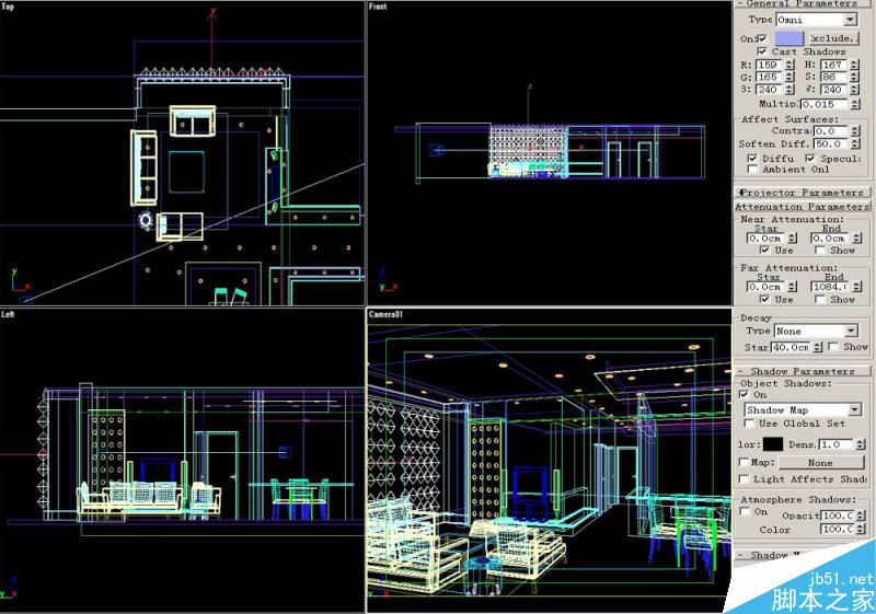 3DSMAX默认渲染器渲染出高品质室内效果图 武林网 3DSMAX建模教程