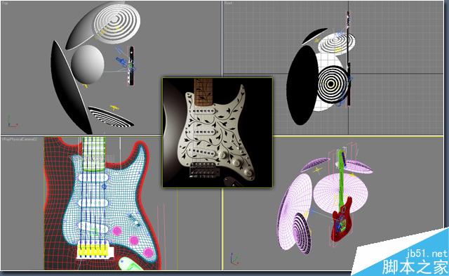 3DSMAX打造超逼真吉他 武林网 3DSMAX教程