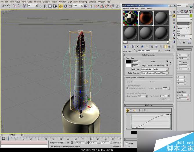 3DSMAX制作逼真的蜡烛 武林网 3DSMAX建模教程