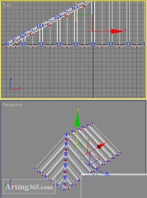 3d max教程：用poly方法制作有瓦的房顶[多图]图片3