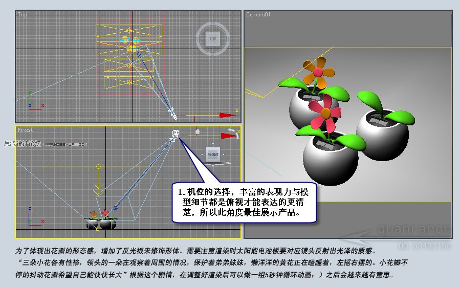 3D MAX实例教程：制作漂亮的盆景花朵,PS教程,思缘教程网