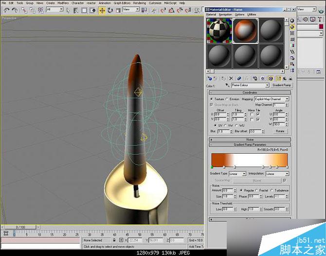 3DSMAX制作逼真的蜡烛 武林网 3DSMAX建模教程