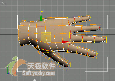 3Ds max多边形建模实例：人手模型 武林网 3DSMAX入门教程