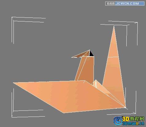 3Dmax制作千纸鹤多边形建模教程